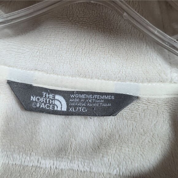 North Face Jacket Womens XL Beige Caroluna II Hooded Sherpa Fleece Lined Coat - Picture 3 of 11